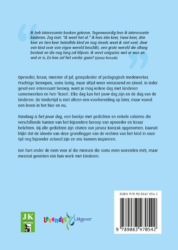 Achterkant van Vandaag is het jouw dag