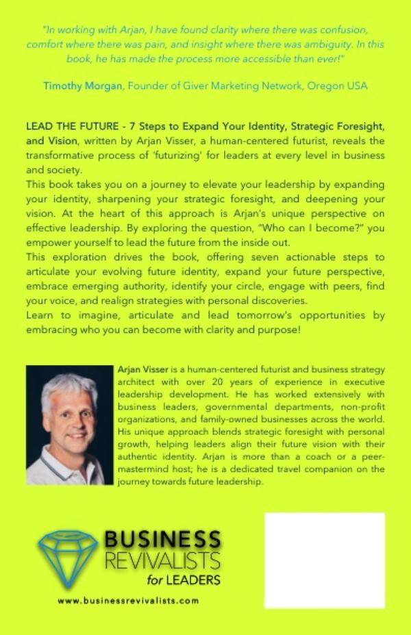 Achterkant van LEAD THE FUTURE
