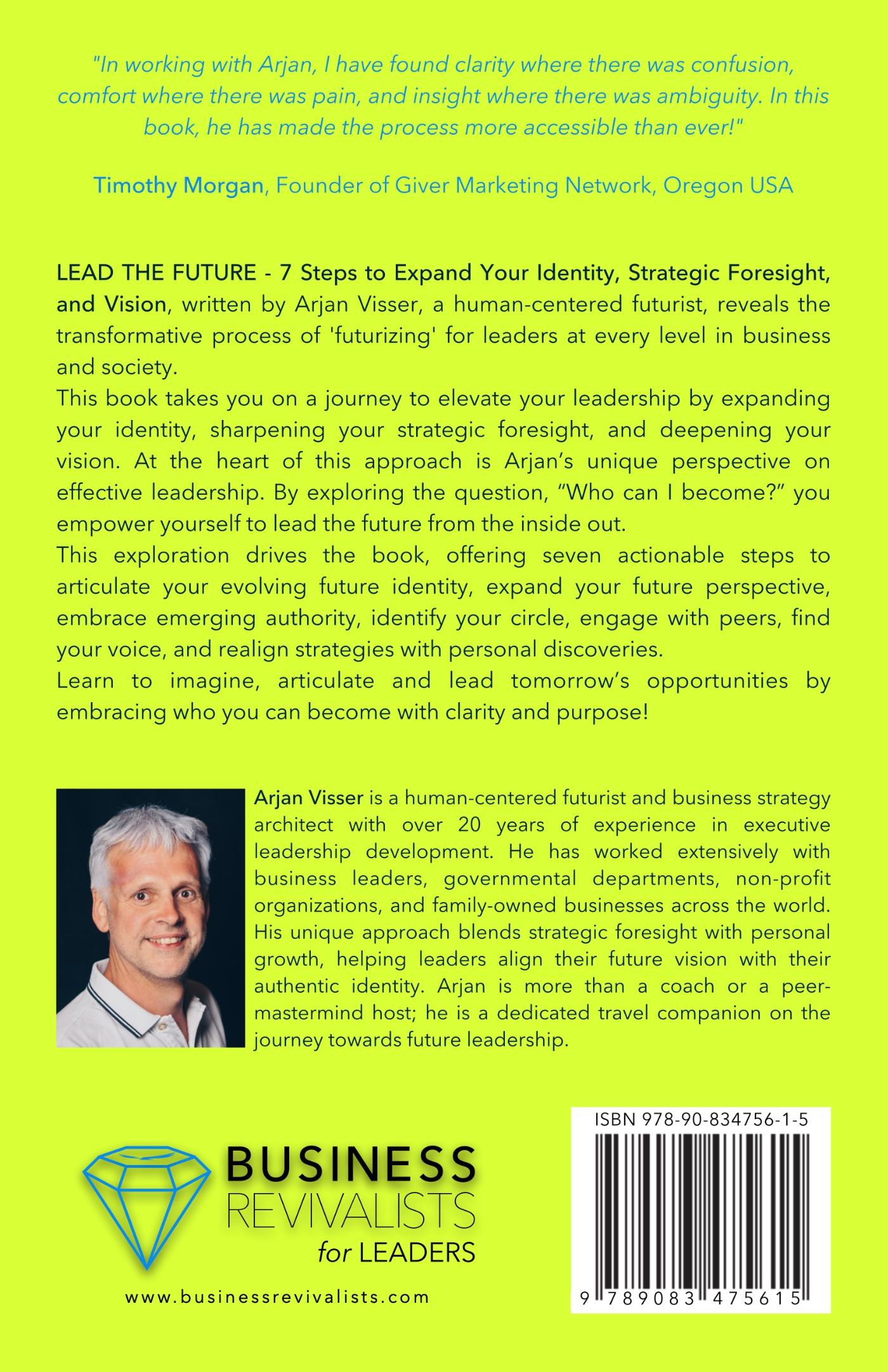 Achterkant van LEAD THE FUTURE