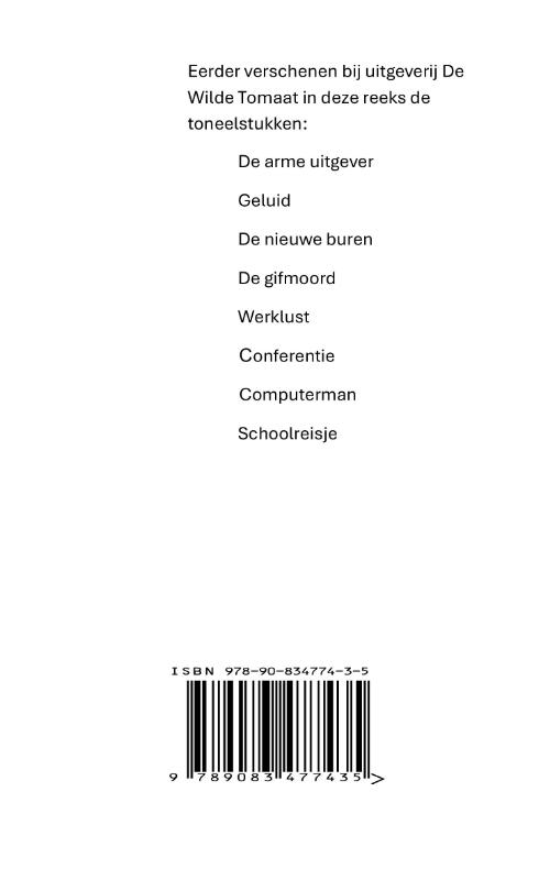 Achterkant van Verzameld kort toneel