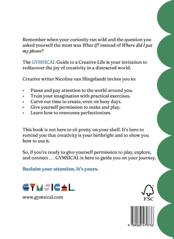 Achterkant van The Gymsical Guide to a Creative Life