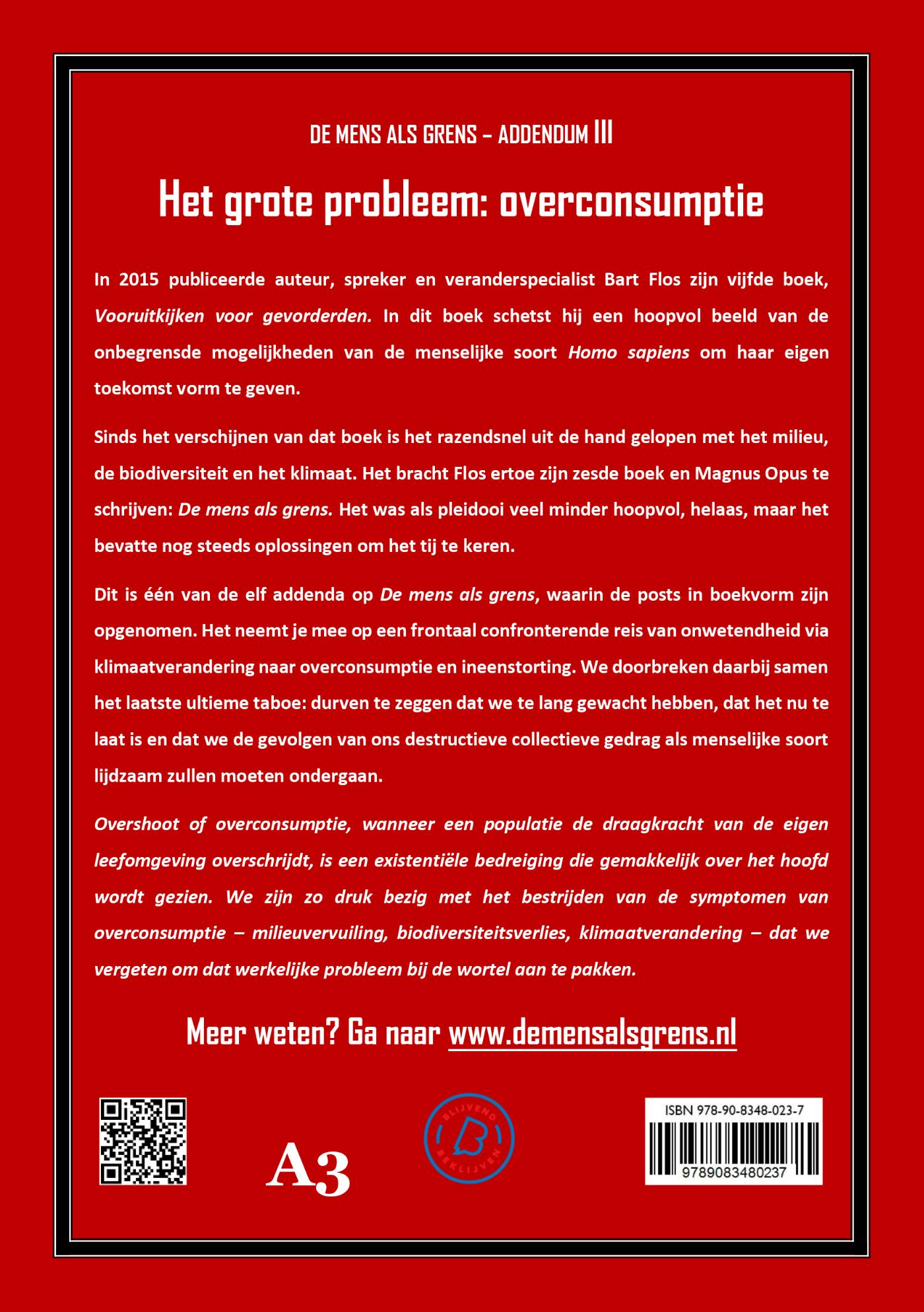 Achterkant van Het grote probleem: overconsumptie