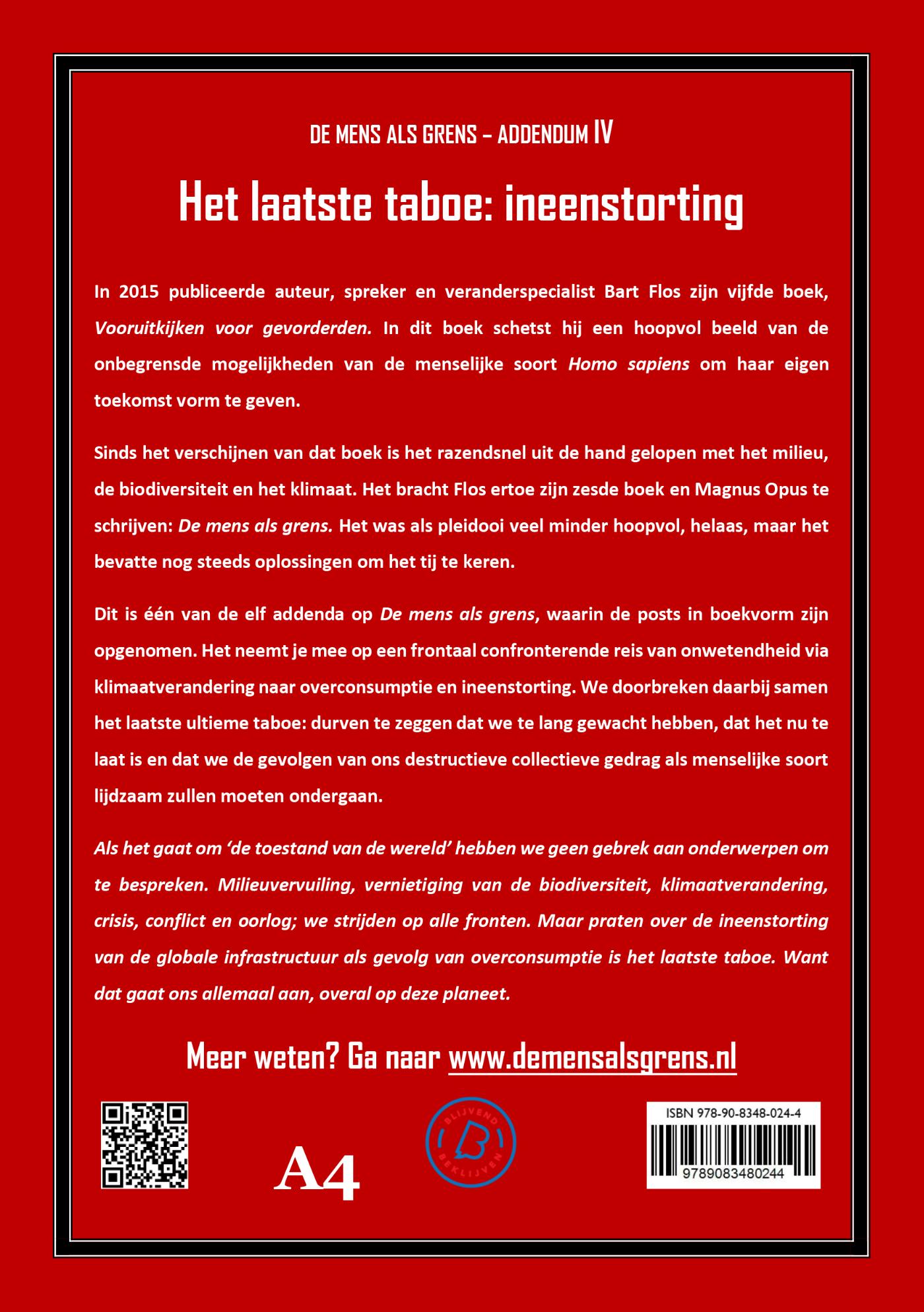 Achterkant van Het laatste taboe: ineenstorting