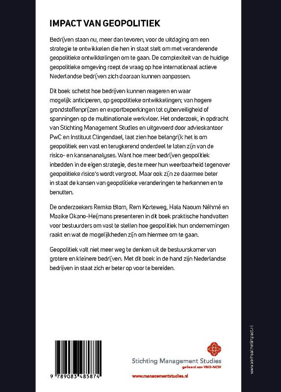 Achterkant van Impact van Geopolitiek