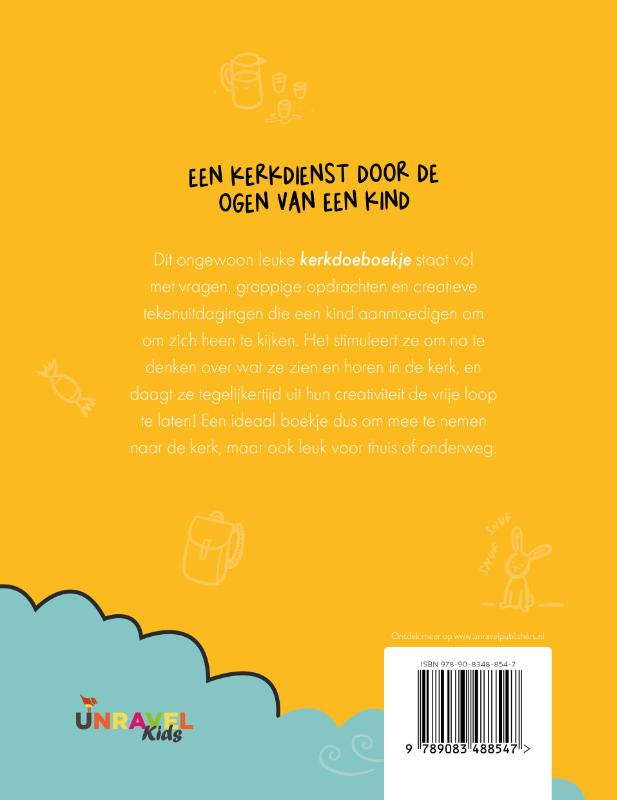 Achterkant van Het niet zo normale kerkdoeboekje