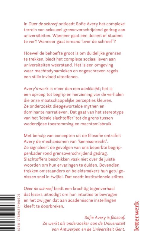 Achterkant van Over de schreef