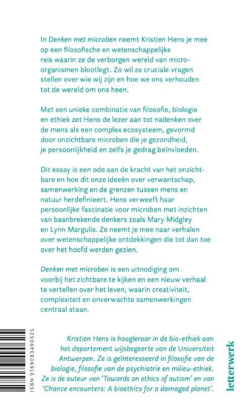 Achterkant van Denken met microben