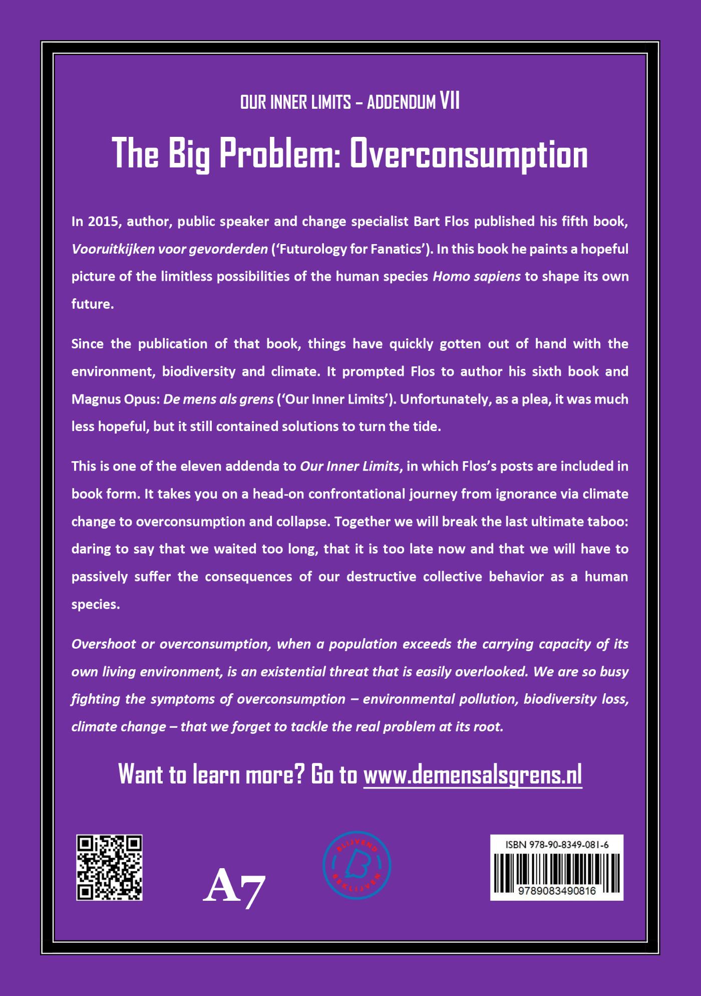 Achterkant van The Big Problem: Overconsumption