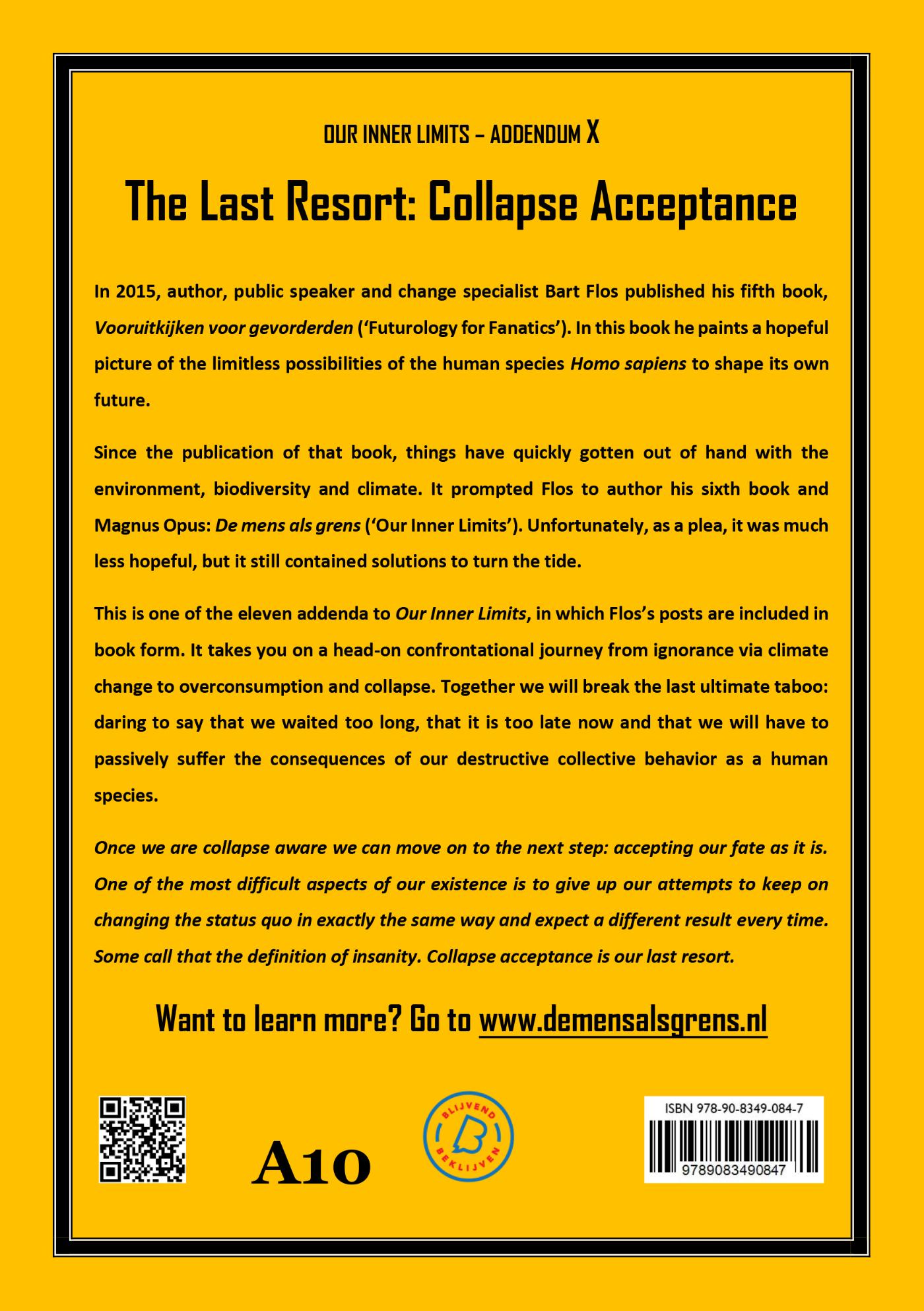 Achterkant van The Last Resort: Collapse Acceptance