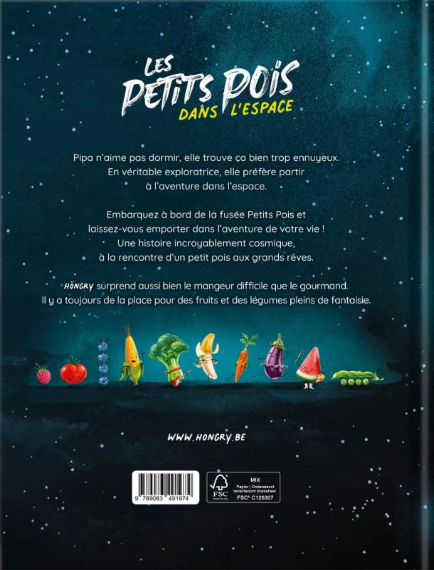 Achterkant van Les petits pois dans l’espace