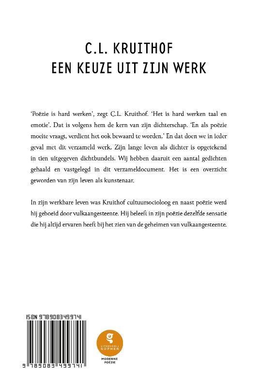Achterkant van C.L. Kruithof - Een keuze uit zijn werk