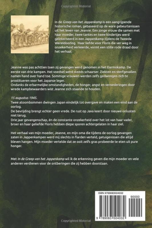 Achterkant van In de Greep van het Jappenkamp