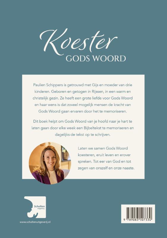 Achterkant van Koester Gods Woord