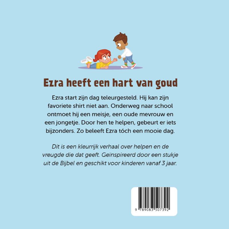 Achterkant van Ezra heeft een hart van goud