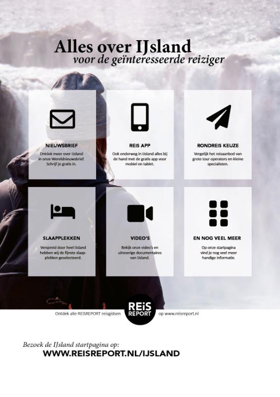Achterkant van IJsland reisgids magazine