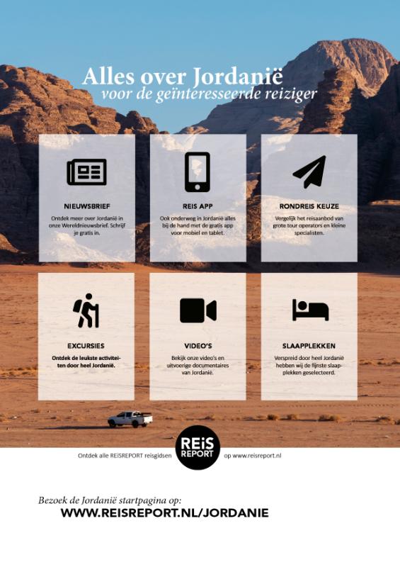 Achterkant van Jordanië reisgids magazine