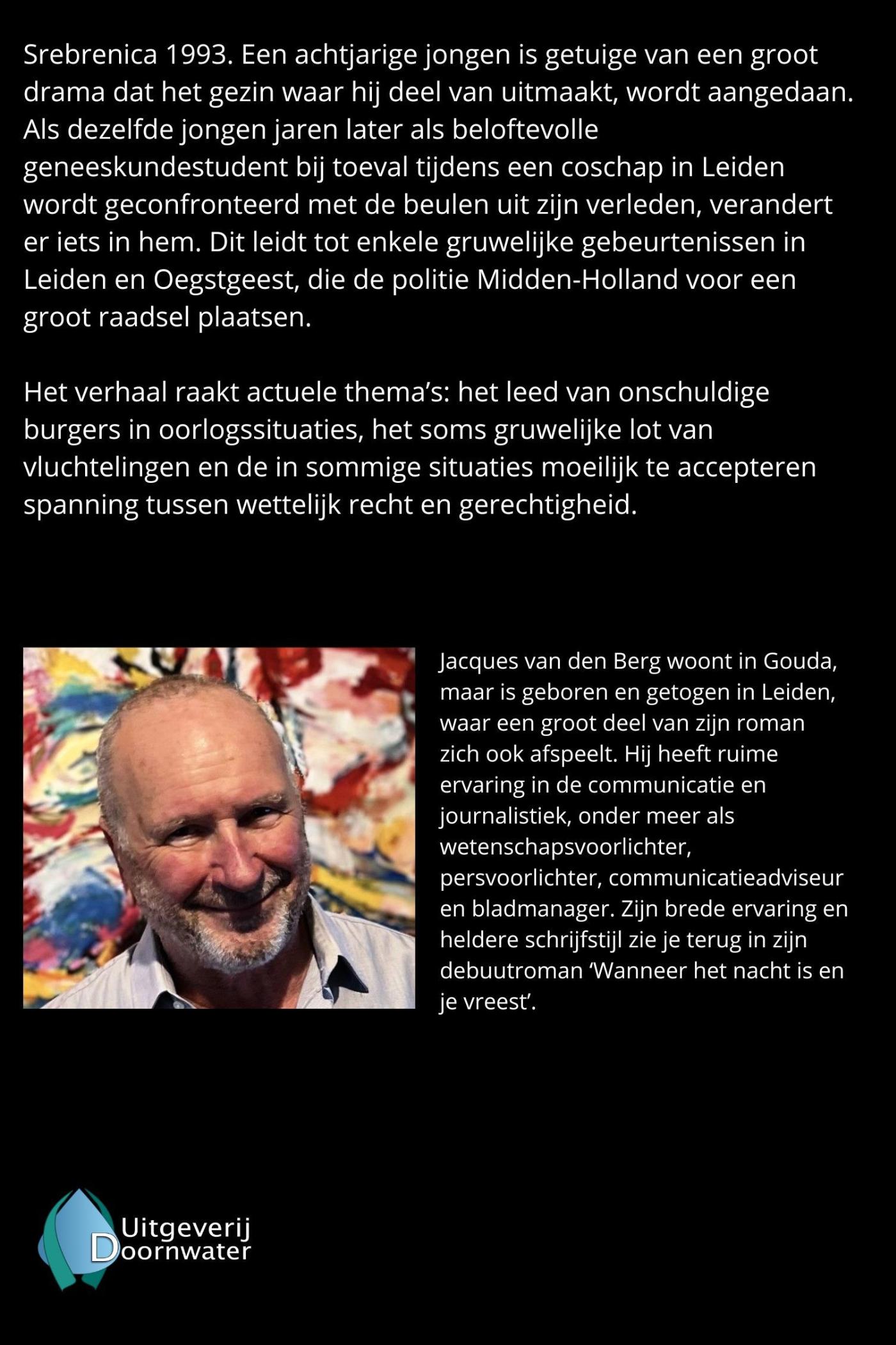 Achterkant van Wanneer het nacht is en je vreest