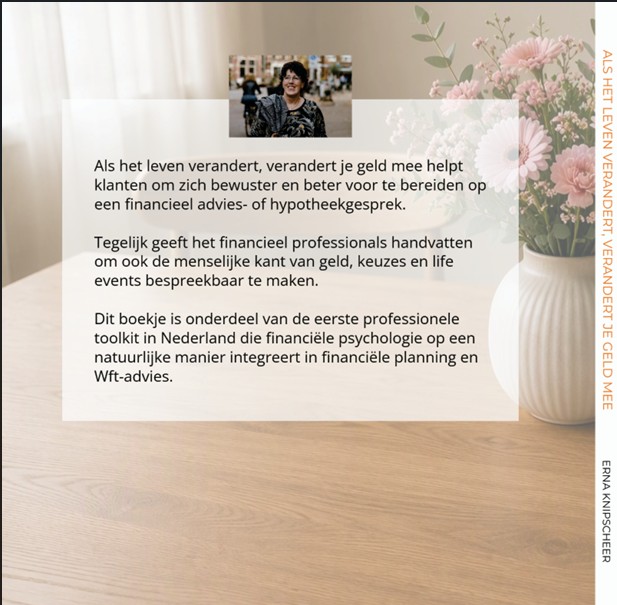 Achterkant van Als het leven verandert, verandert je geld mee