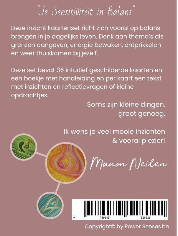 Achterkant van Je sensitiviteit in balans