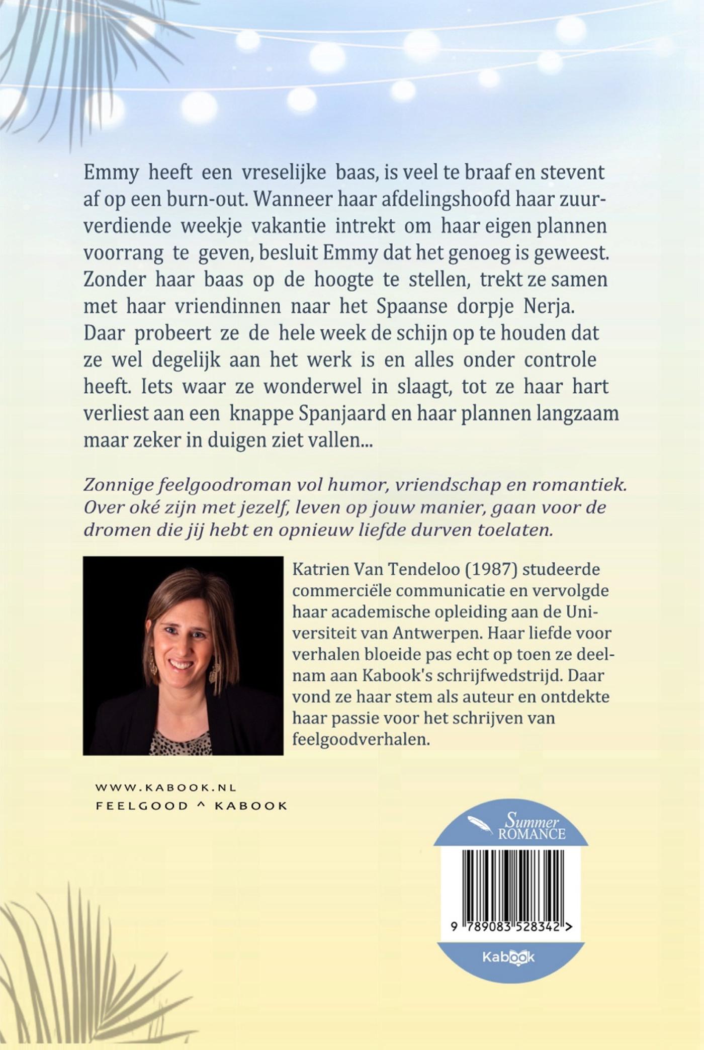 Achterkant van Baas op het strand
