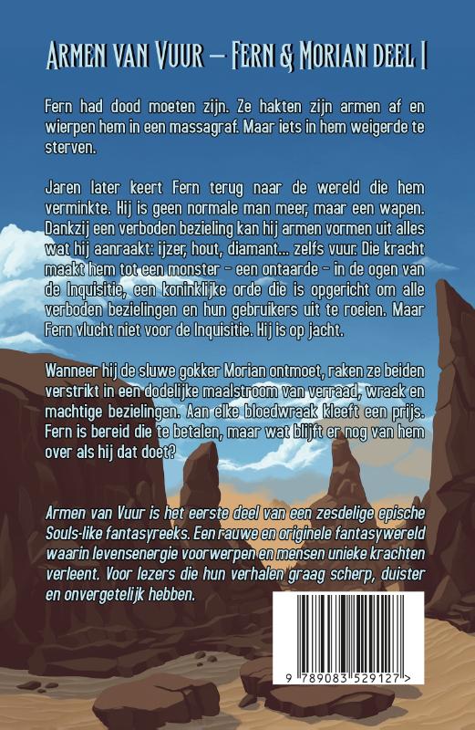 Achterkant van Armen van vuur