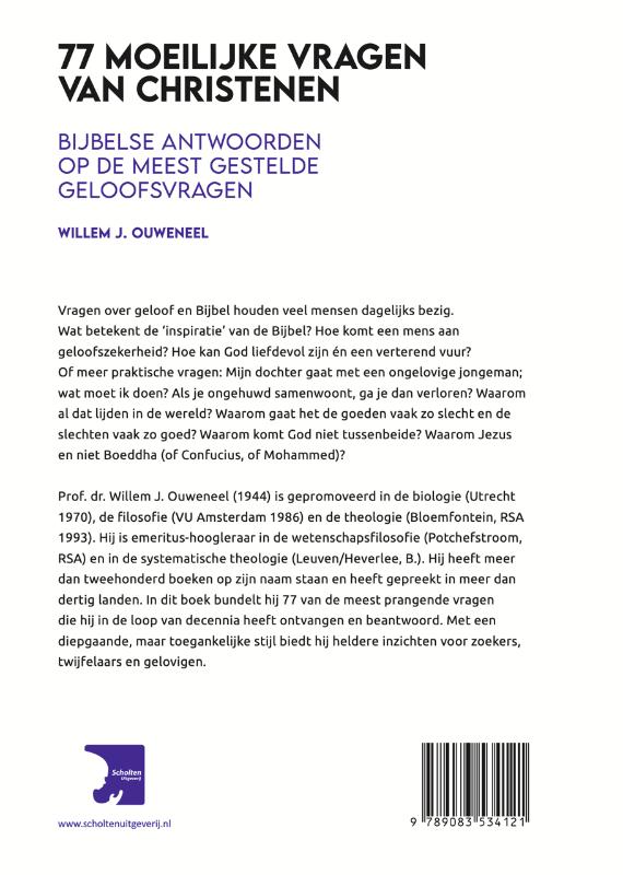 Achterkant van 77 Moeilijke vragen van christenen