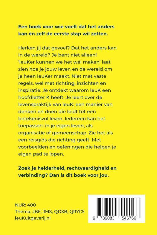 Achterkant van leuKer kunnen we het wél maken