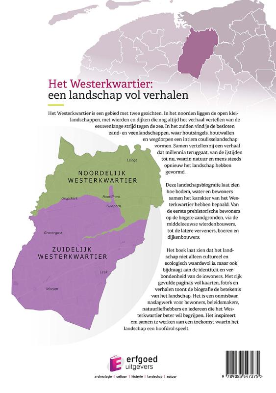 Achterkant van Landschapsbiografie gemeente Westerkwartier
