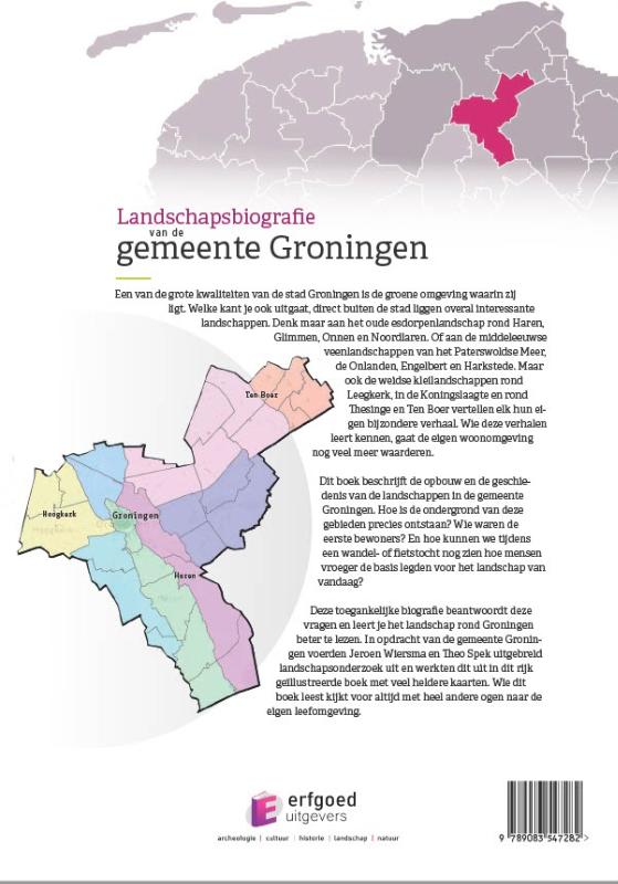 Achterkant van Landschapsbiografie gemeente Groningen