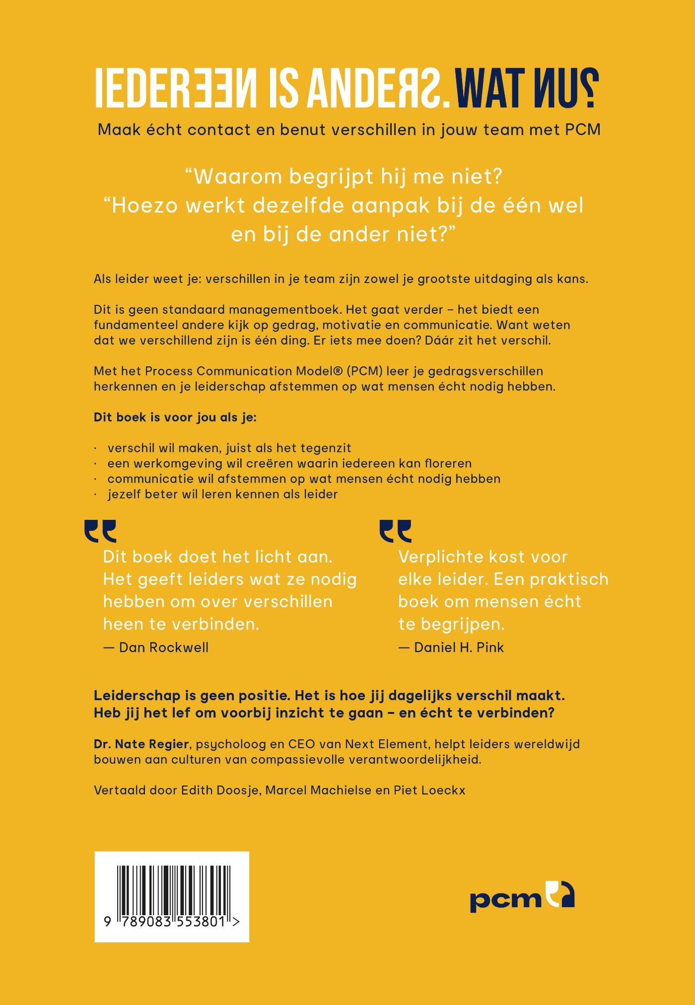 Achterkant van Iedereen is anders, wat nu?