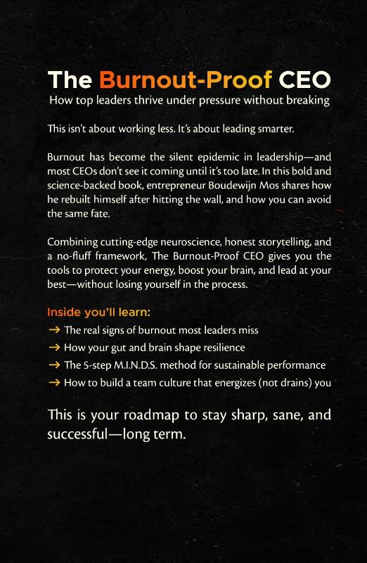 Achterkant van The Burnout-Proof CEO