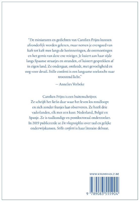 Achterkant van Stille confetti