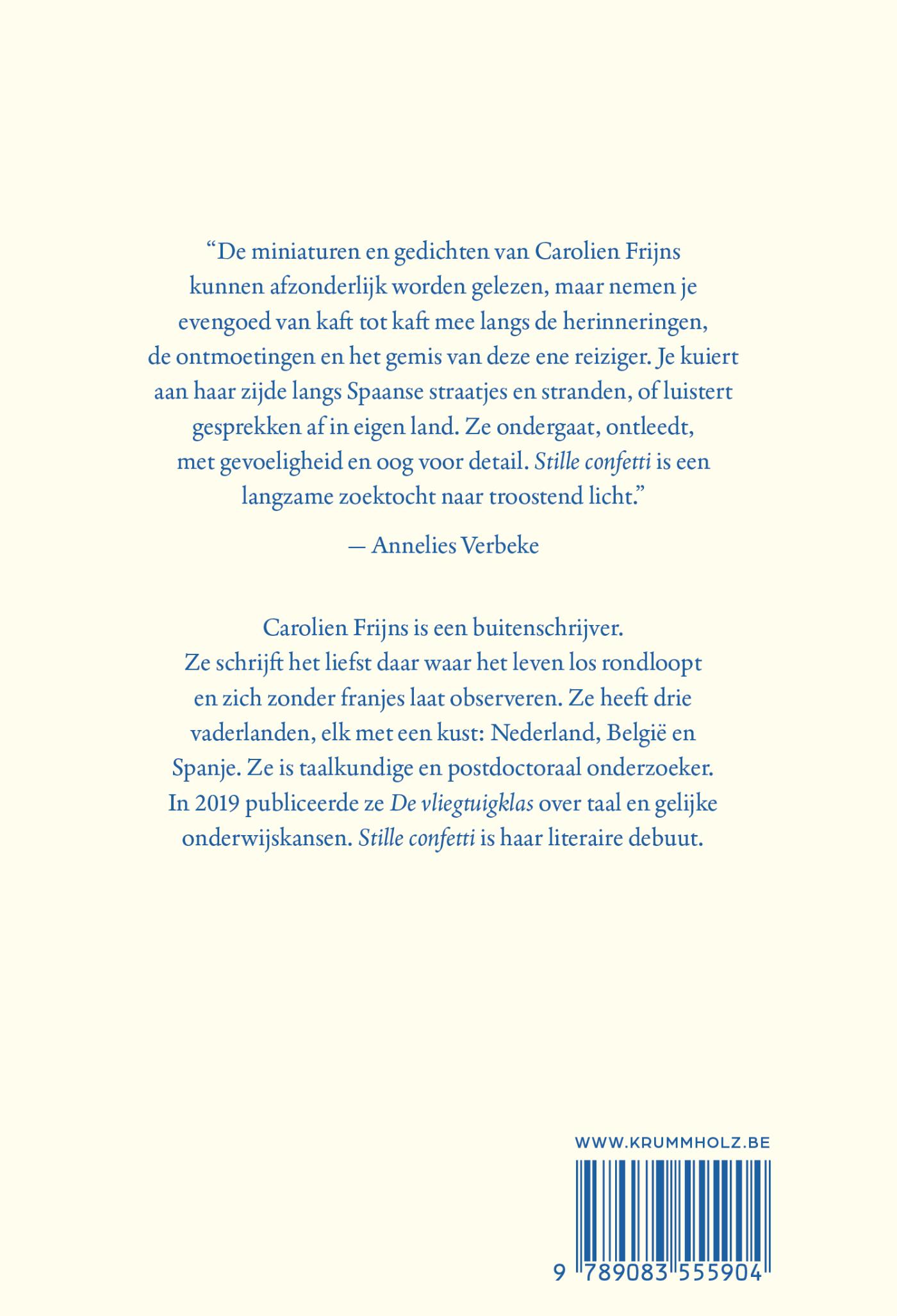 Achterkant van Stille confetti