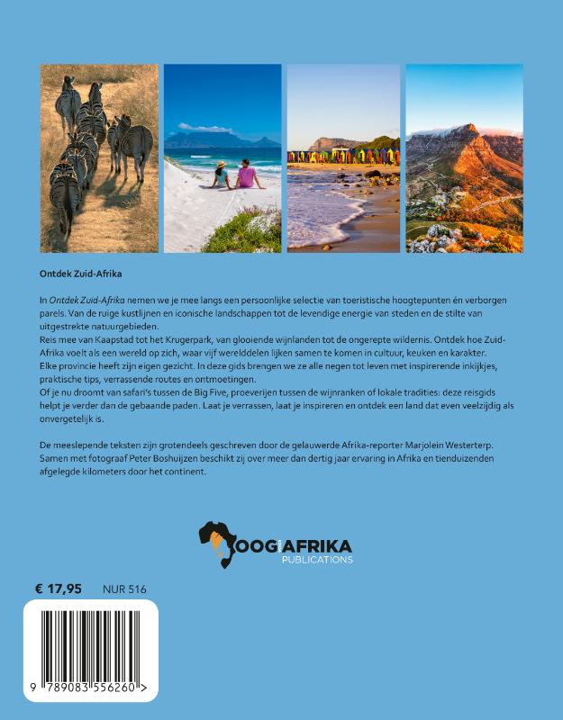 Achterkant van Ontdek Zuid-Afrika