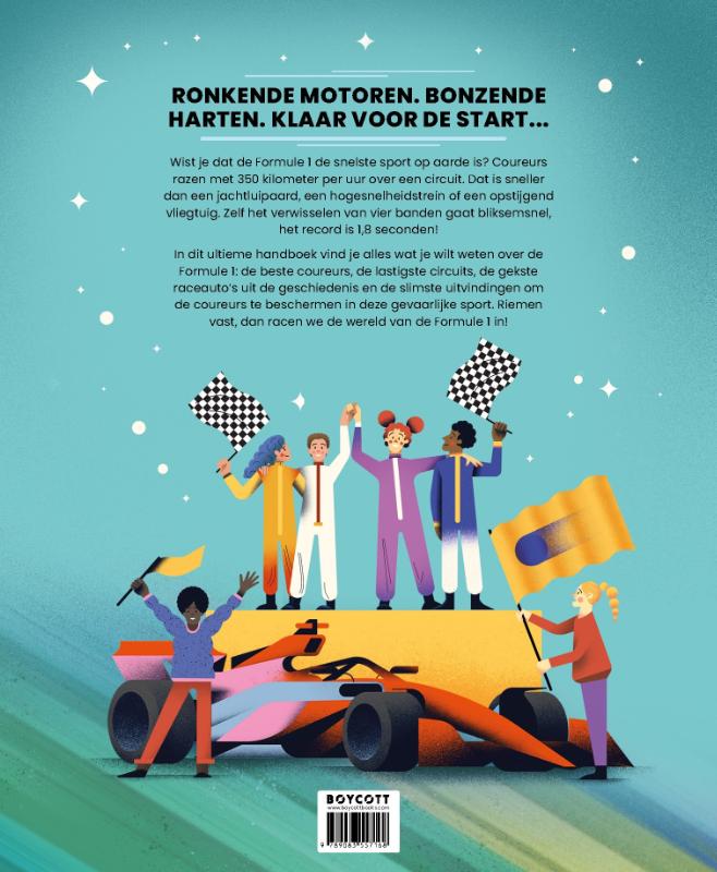 Achterkant van Formule race