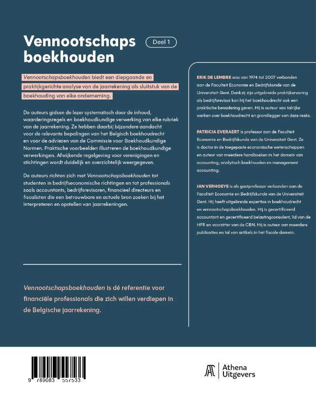 Achterkant van Vennootschapsboekhouden
