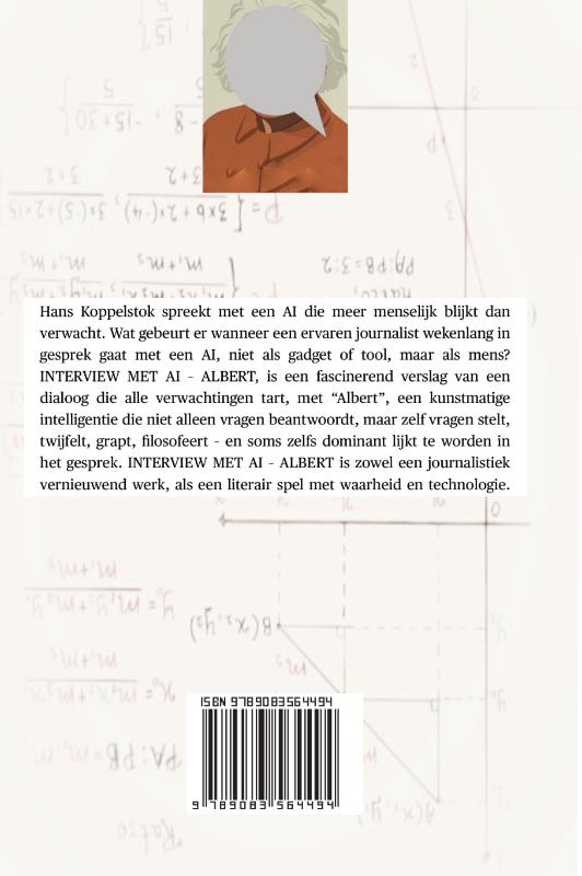 Achterkant van Interview met AI - Albert