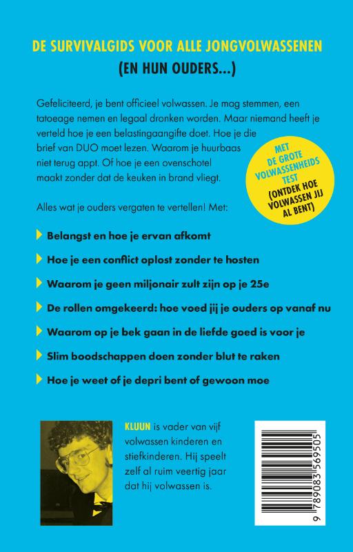 Achterkant van Help, ik word volwassen!