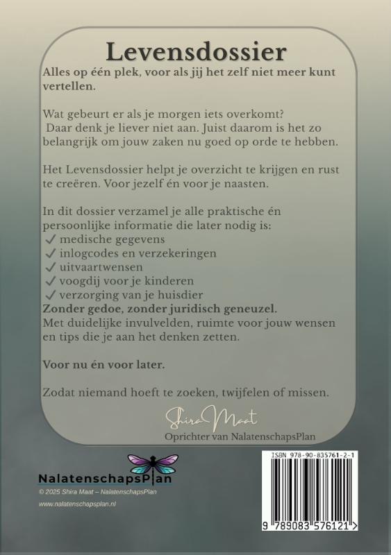 Achterkant van Levensdossier