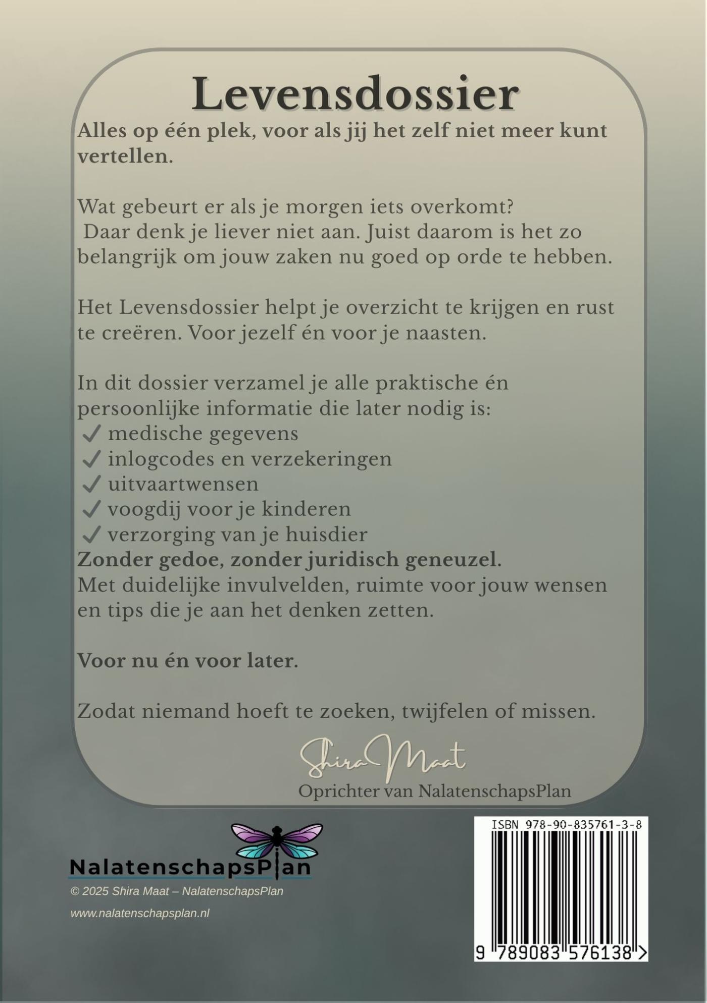 Achterkant van Levensdossier