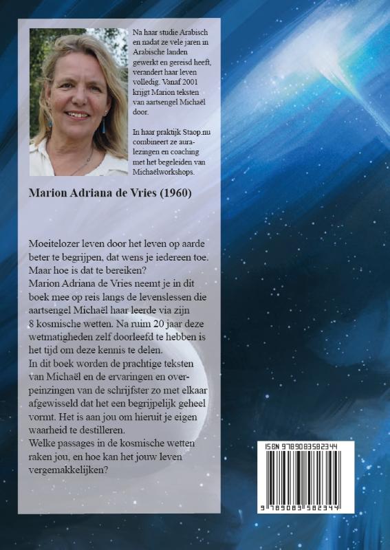 Achterkant van De kosmische wetten van Michaël
