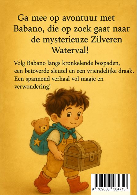 Achterkant van Babano en het Geheim van de Zilveren Waterval