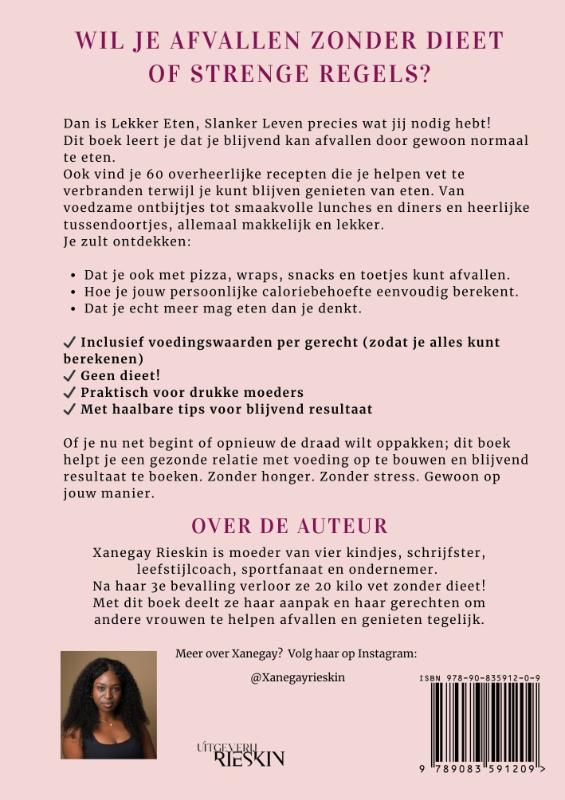 Achterkant van Lekker eten Slanker leven