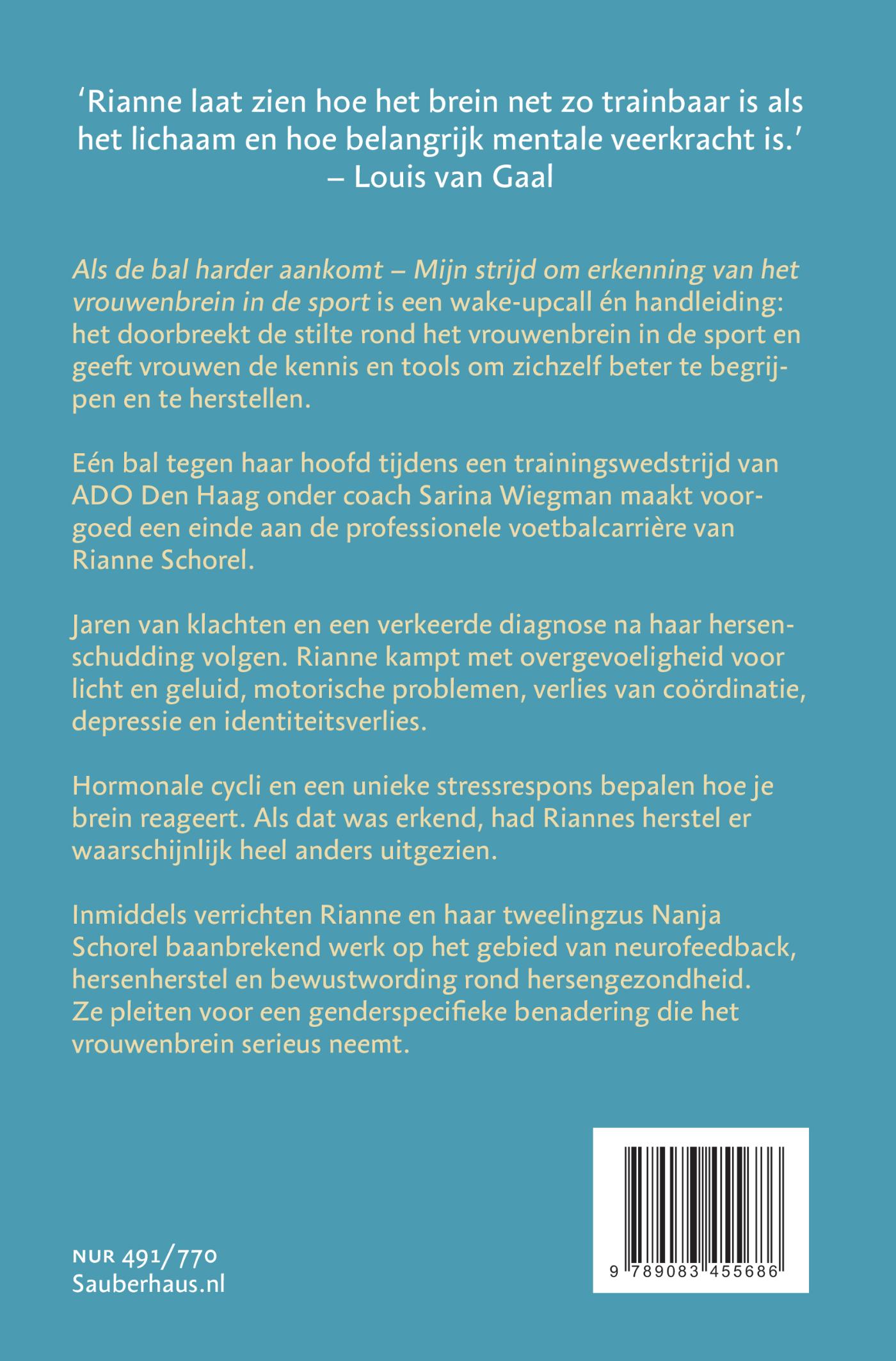 Achterkant van Als de bal harder aankomt