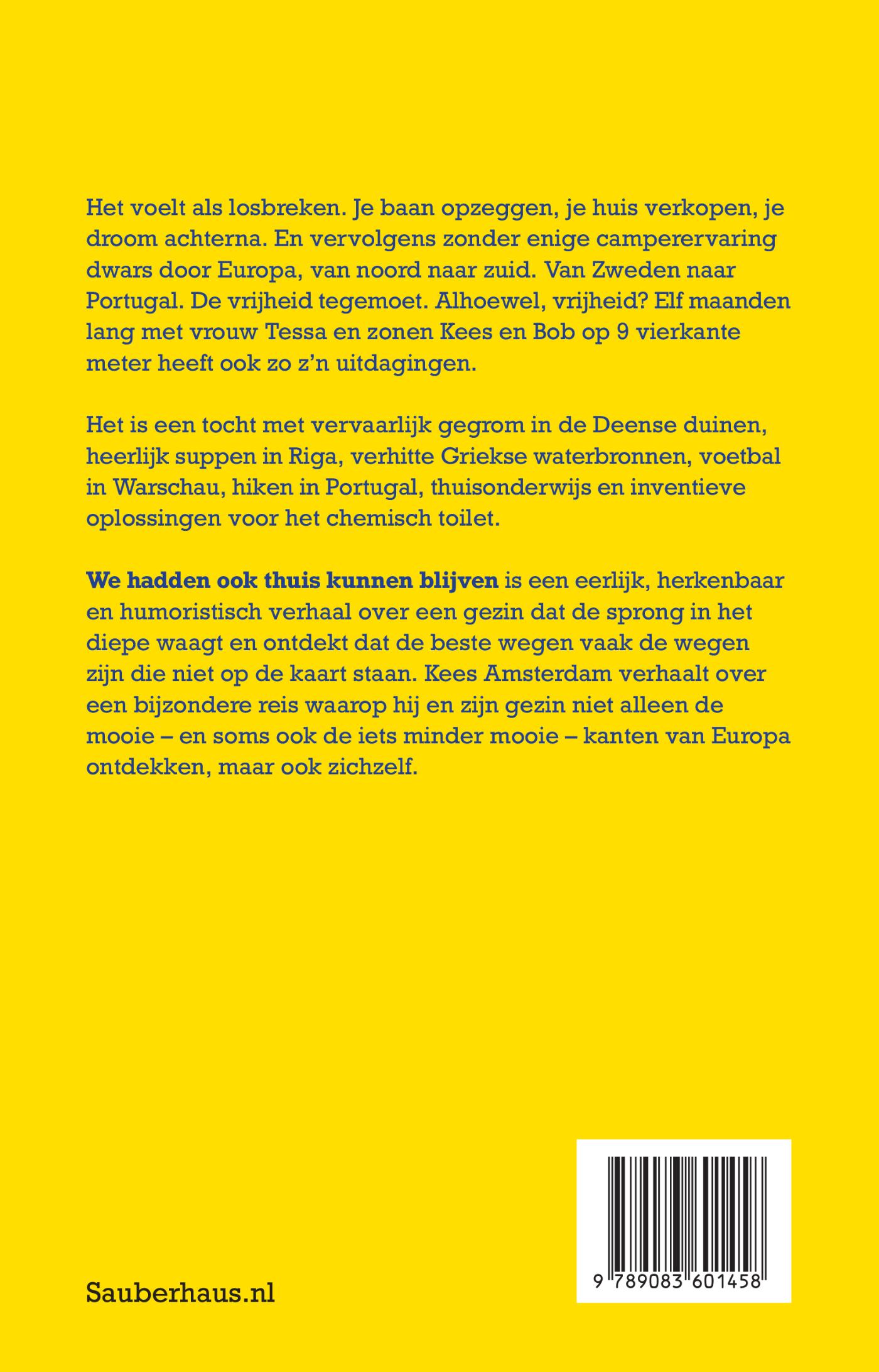 Achterkant van We hadden ook thuis kunnen blijven