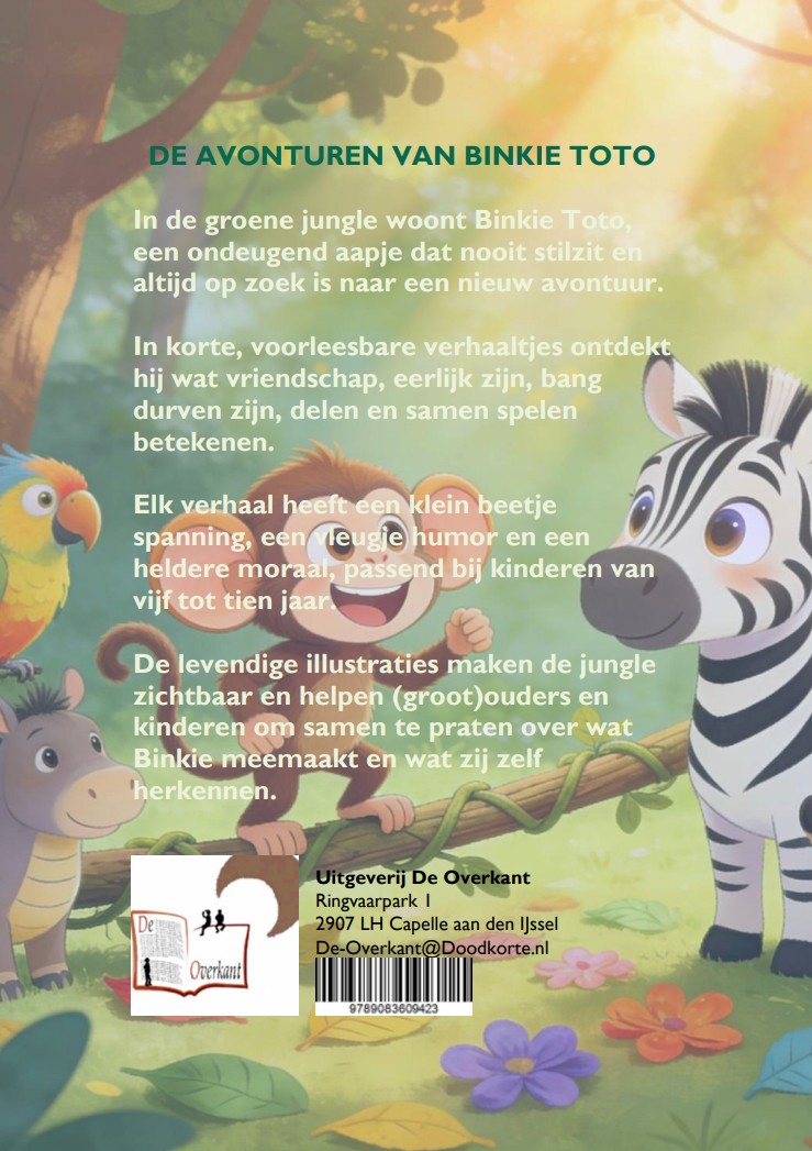 Achterkant van De avonturen van Binkie Toto