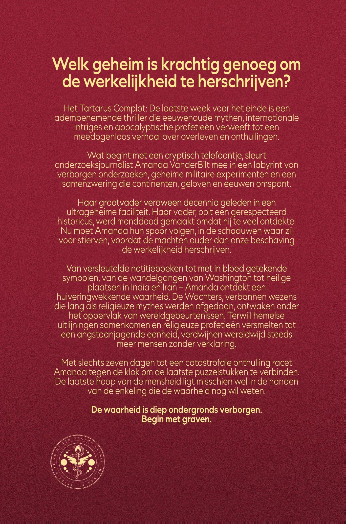Achterkant van Het Tartarus Complot