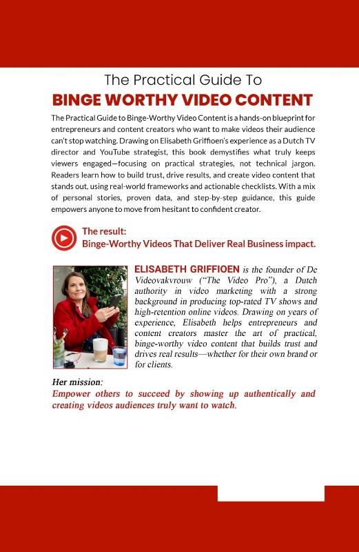 Achterkant van The practical guide to binge-worthy video content