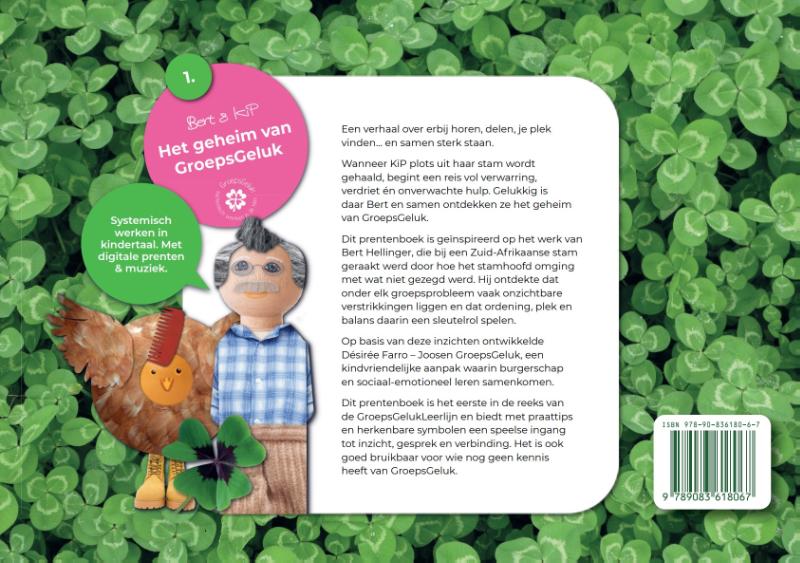 Achterkant van Bert & KiP, Het geheim van GroepsGeluk