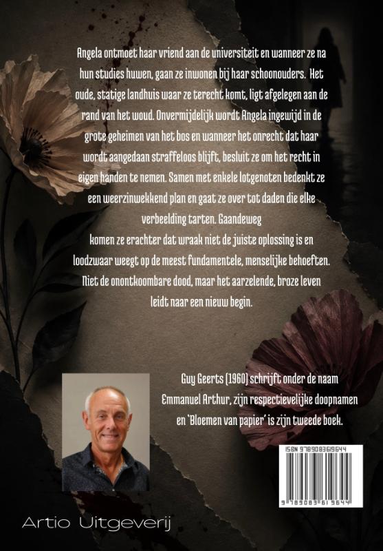 Achterkant van Bloemen van papier